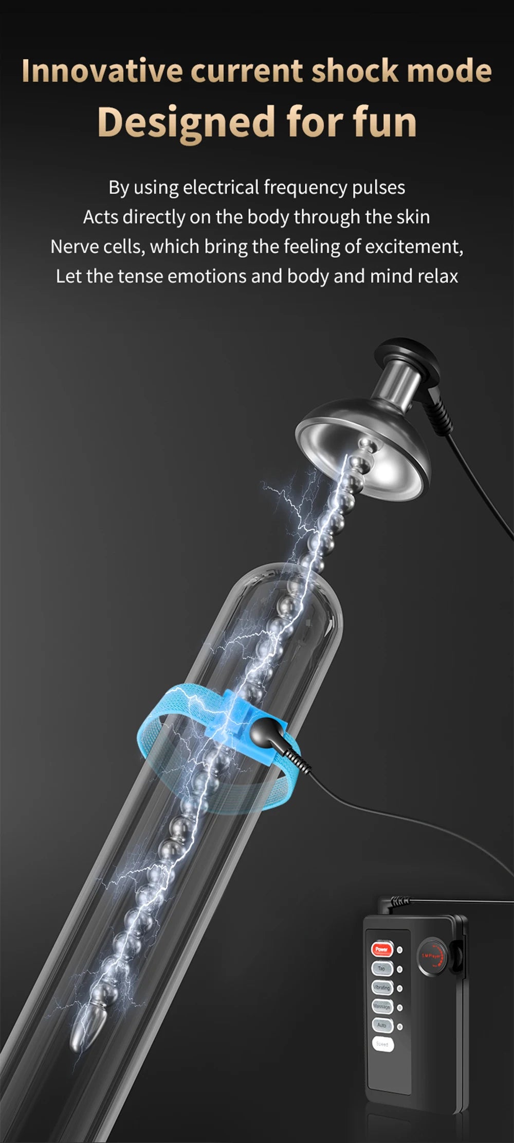 Male Masturbator Electro Shock Horse Eye Stick Penis Plug Bead Stimulator Adult Urethral Dilation Extender Plug Sex Toys For Men