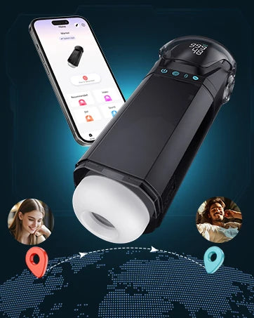 Male Masturbator Mens Sex Toys - Penis Pump Sex Toy for Men, APP Control Adult Toys Pocket Pussy 3D Male Stroker, Visual Blowjob