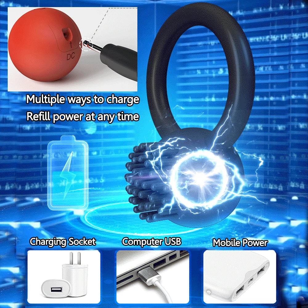 Male Cock Ring Vibrator Cockring Penis for Man Delay Ejaculation Sex Toys for Men Couple Rings Penisring Toy for Adults Supplie