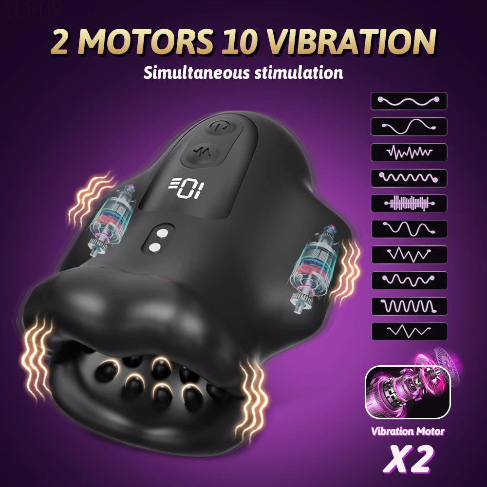 Male Sex Toy Masturbator Vibrator for Men Penis Training Delay Ejaculation Glans Training Penis Endurance Adult Products