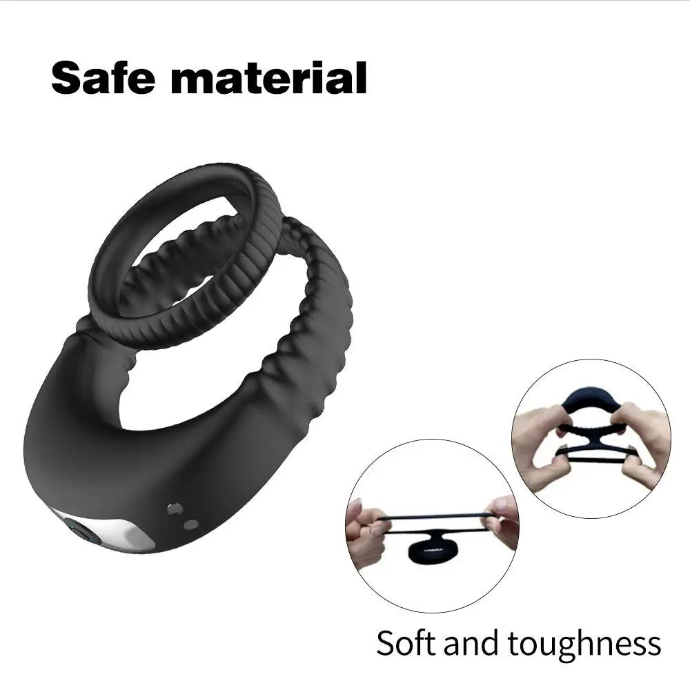 Vibrator Cock Ring Penis Cock Ring for Man adjustable Ejaculation Stimulator Sex Toy for Men Couple Ring Penis Toy for Adult 18