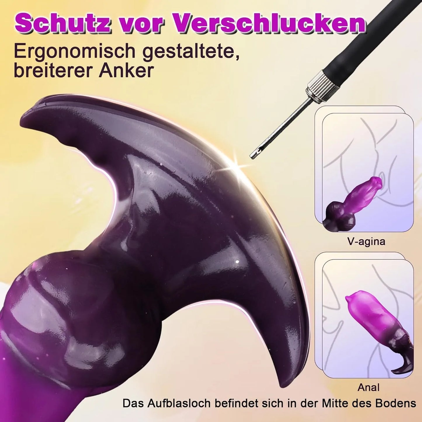 Dildo Monster Inflatable Animal Penis Butt Plug Tail Fantasy Dog Knot Dildos Anal Plug Fetish BDSM Adult Sex Toys for Men Women