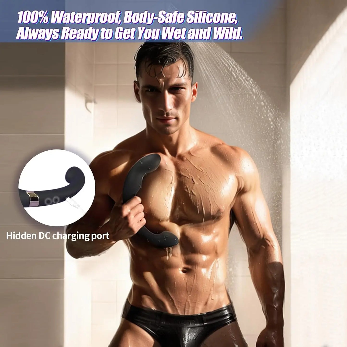 Male Anal Sex Toys Prostate Massager Vibrator for Men Gay Tapping Vibrating Curved Anal Dildo Butt Plug for Men Women Couples