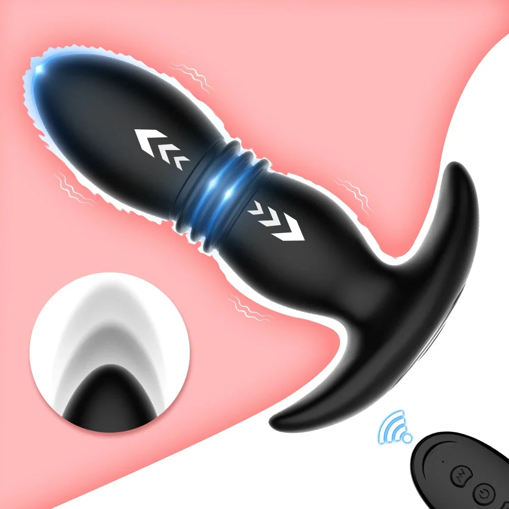 Sex Tooys for Men Vibrator Thrusting Speed Butt Stimulator Plug for Male Women Advanced Player Adult Prostate Massager Sex Toy