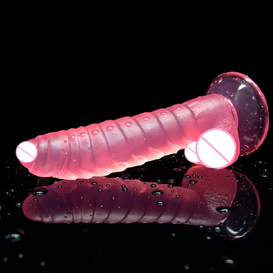 GOFLYING  Animal Dildos for Women Wholesale 7.7 Inch Anal Masturbation Realistic Dinosaur Scale Crystal Animal Dildo Sex Toy