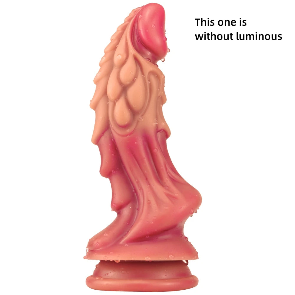Colourful Glowing Dildo Sex Toys for Women Men Luminous Anal Plug Dick Penis Huge Dragon Monster Soft Big Butt Plug Adult Toy