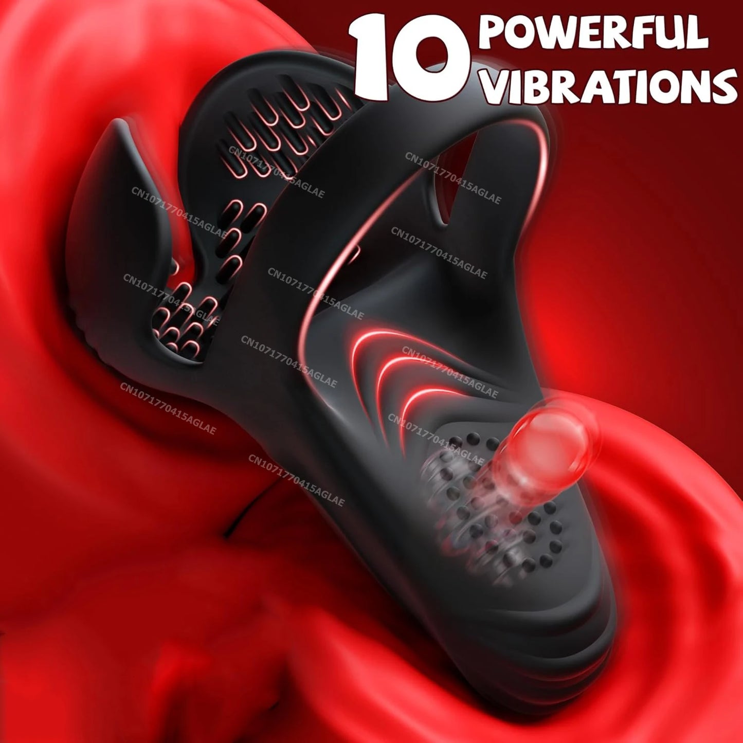 HESEKS Penis Cock Ring Vibrator Sex Toys for Men Testicle Stimulator with 10 Vibrations Male Adult Supplies Sexy Toy for Couples