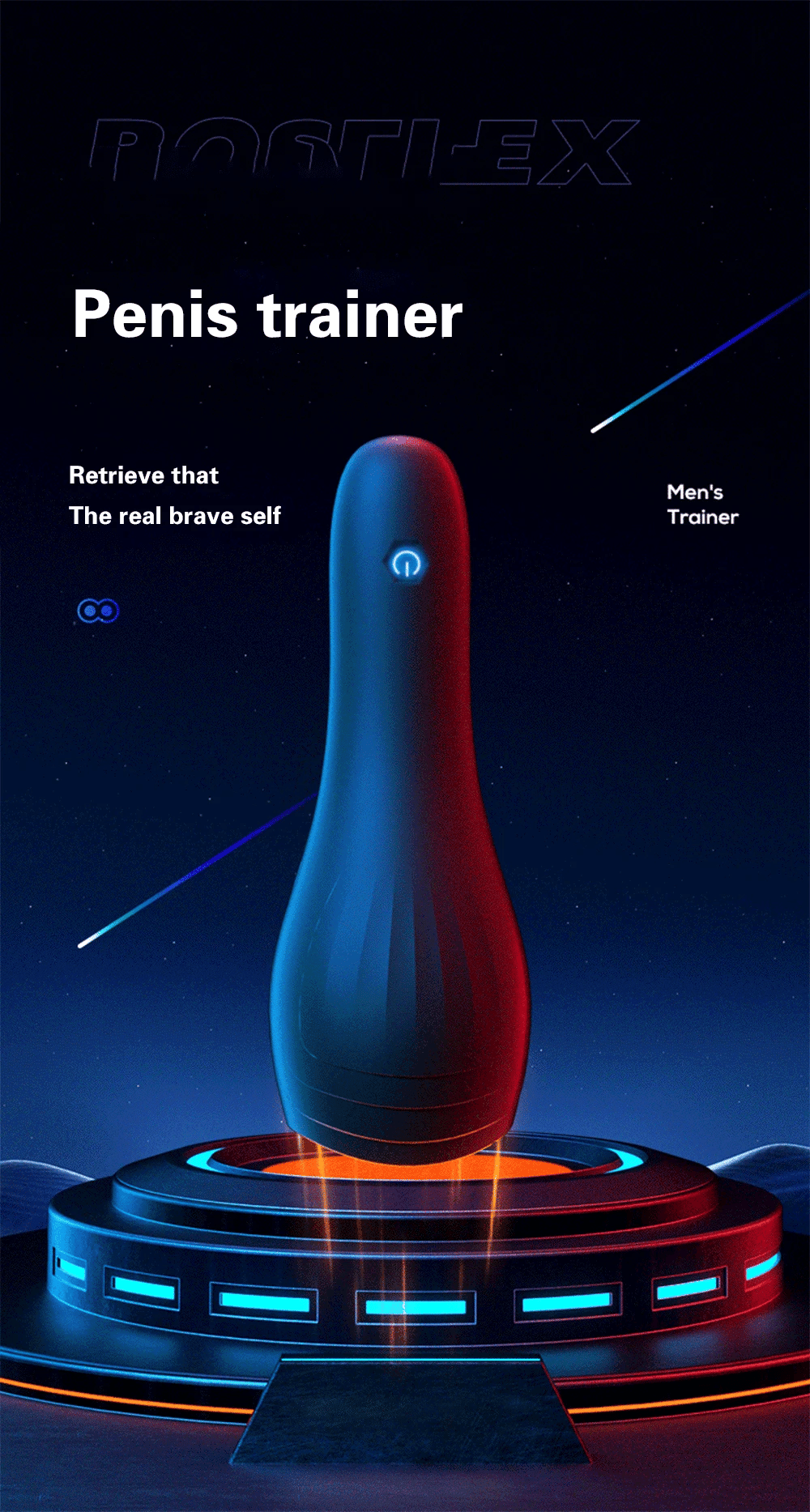 Sex Toys for Men Rechargeable Penis Massager with 10 Vibrators Male Masturbator Delay Lasting Glans Trainer Men's Glans Vibrator