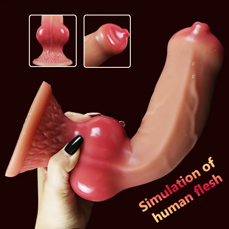 Dog Dildo/Huge Dildo Animal Realistic Penis with Suction Cup Big Butt Plug Giant Monster Cock Dick Adults Supplies for Men Women