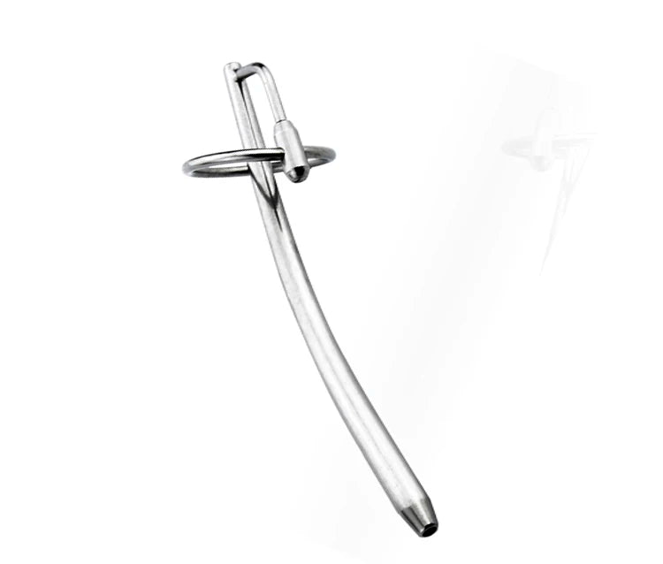 Male Stainless Steel Urethral with 2 Size Cock Ring Penis Urinary Plug Sex Toys Adult Game Stimulate Dilator for Men