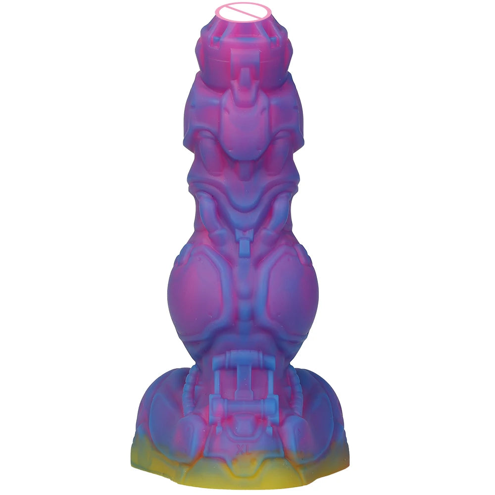 8.66-inch dog wolf dildo made of silicone, with large tubercle suction cup, suitable for G-spot male and female couples