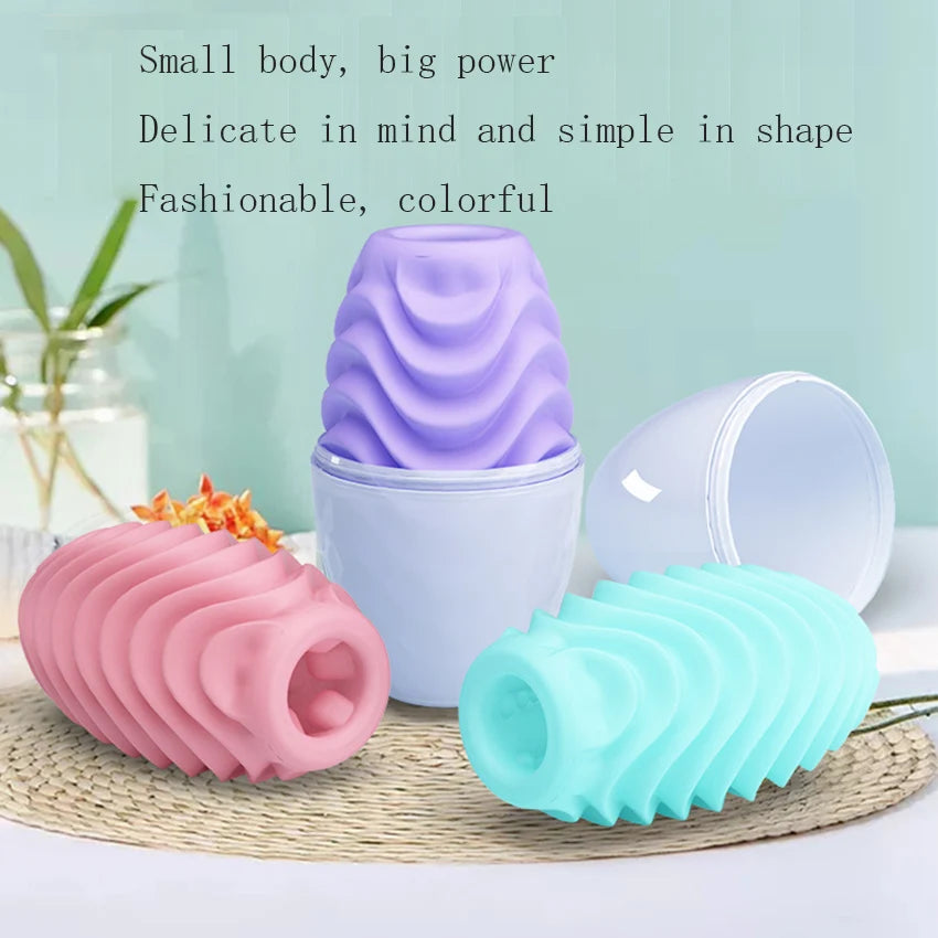 Male Masturbator Egg Erotic Toy for Adultl Silicone Penis Exercise Masturbation Cup Sex Toys for Men Protable Blowjob Sex Shop