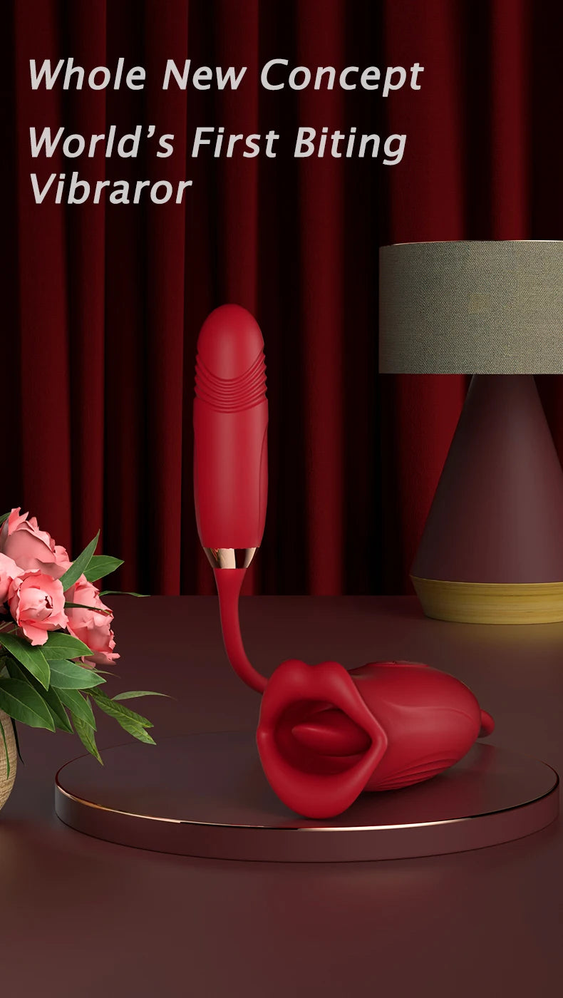 Sucking Licking Dildo Vibrator Female Tongue Telescopic Dildos G-spot Clitoris Nipple Stimulator Female Female Masturbation 18+