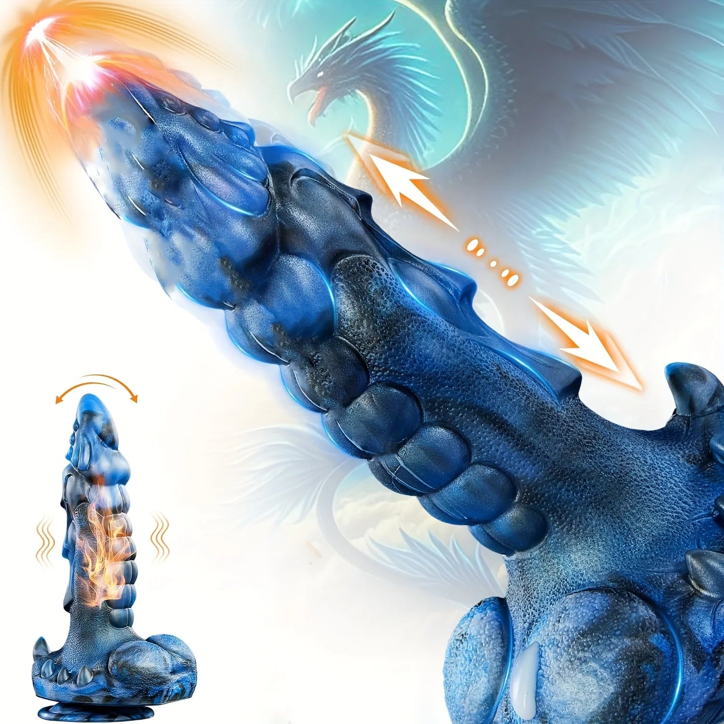 Dildo - Big Thrusting Dildo Sex Toys Vibrator, 5 IN1 Fantasy Monster Dildo With 8 Thrusting & Vibrations, 9.5" Huge Thick Dildos