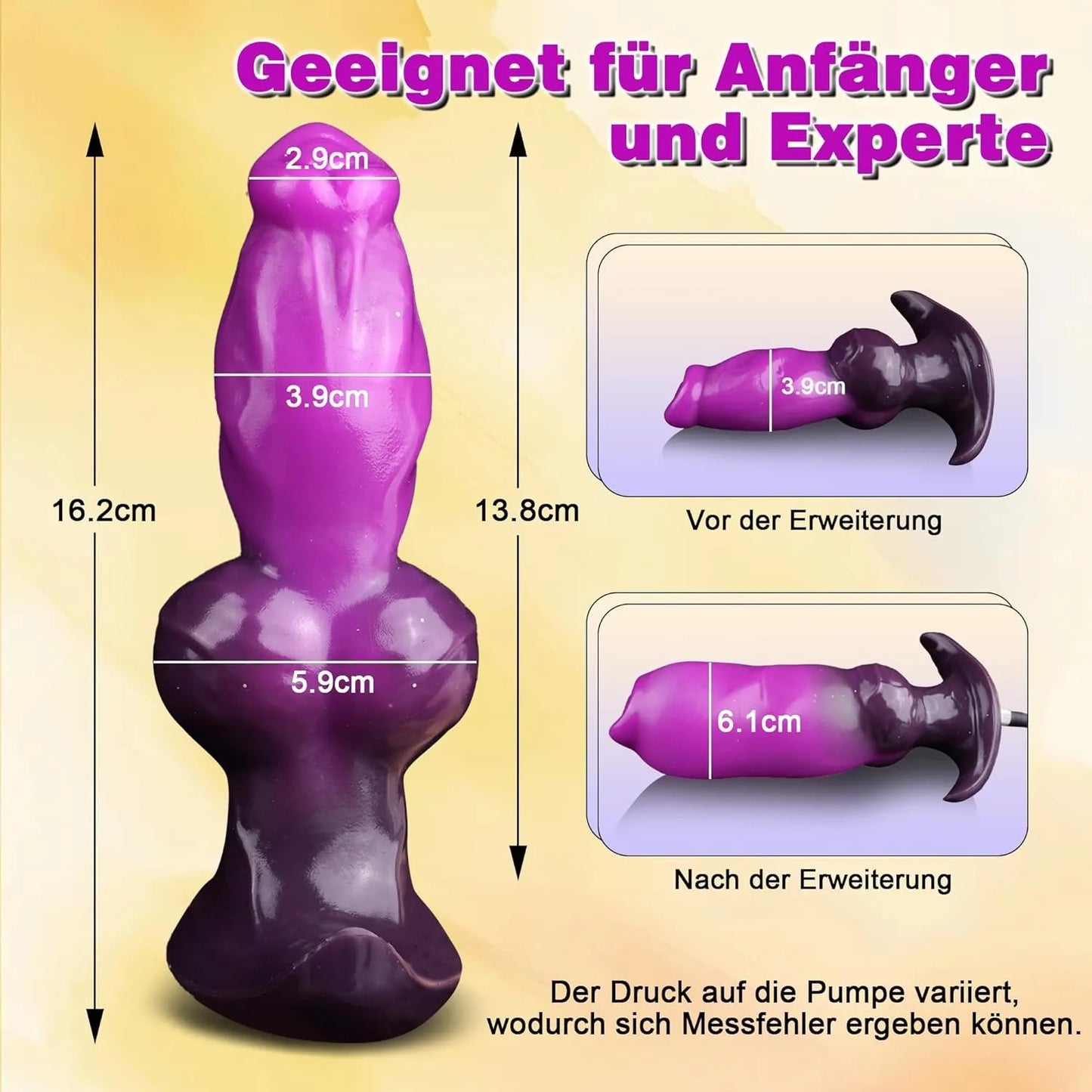 Dildo Monster Inflatable Animal Penis Butt Plug Tail Fantasy Dog Knot Dildos Anal Plug Fetish BDSM Adult Sex Toys for Men Women