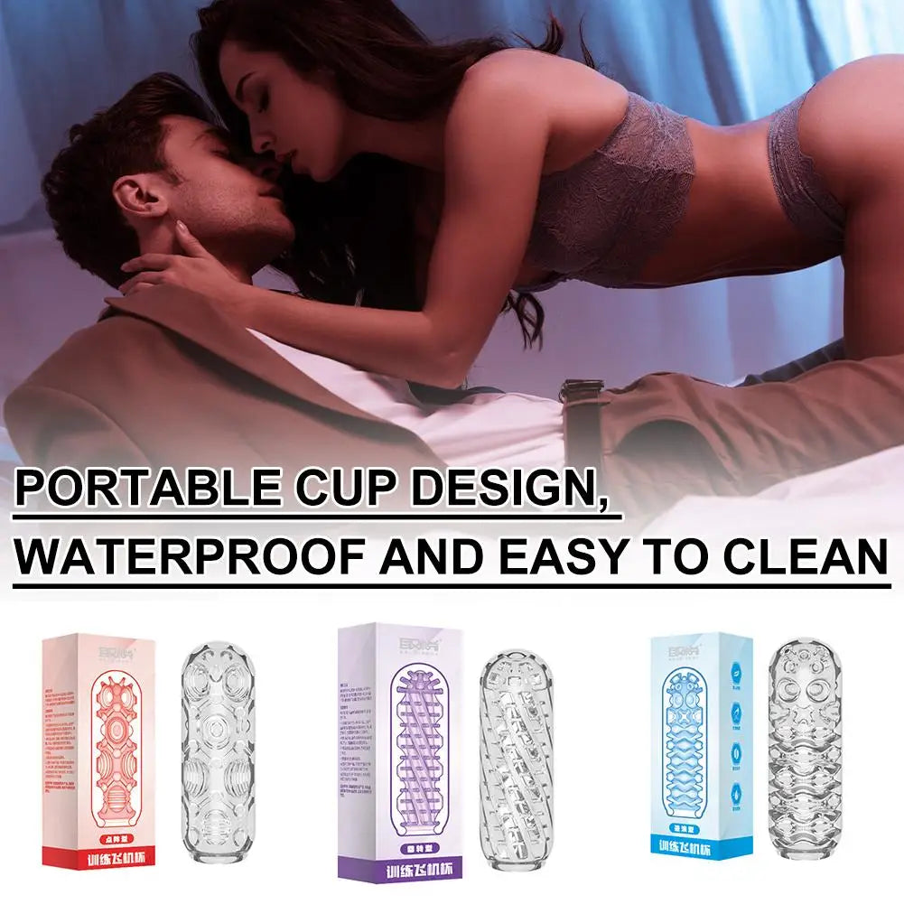 Masturbation Cup for Men Penis Massage Pussy Blowjob Toy Sexy Pocket Vagina Soft Male Exercise Adult Goods 18+