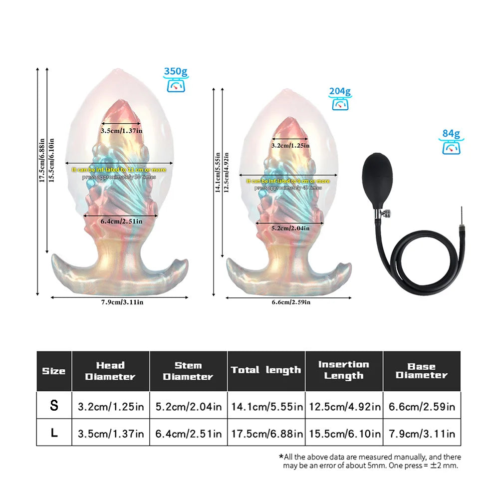 Dog Knot anal Dildos inflatable Buttplug max 11cm huge anal dilation plug sex toys for women men BDSM G-Spot Prostate Massage