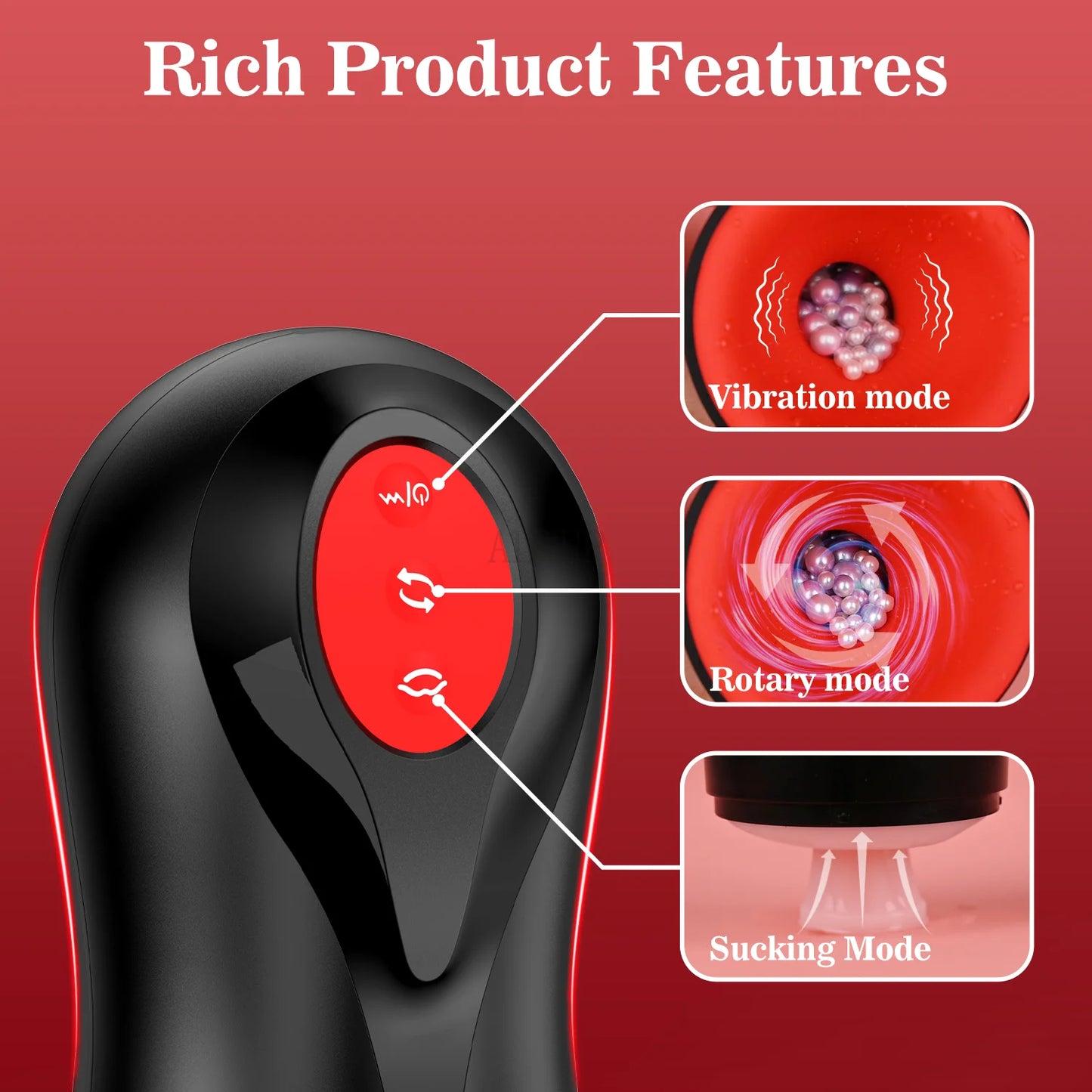 Sex Toys for Men Male Masturbator Penis Pump Sucking Vibrating Rotating Male Masturbators Cup Blowjob Pocket Pussy Sex Toy 18+