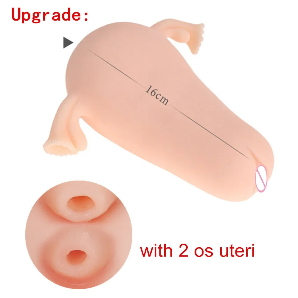 Male Masturbator Realistic Vagina Uterus Sex Toys For Men Pocket Pussy Masturbation No Vibrator Adults Sex Tool for Men