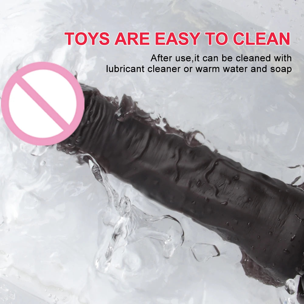 Penis Vibrator Realistic Black Dildo Sex Toy For Woman Telescopic Dick Toy Artificial Penis G Spot Vibator Thrusting Sexy Toy