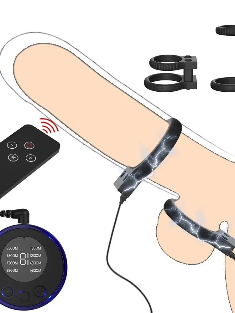 Sex Toys for Men Electro Shock Penis Massager Vibrators Glans Vibrator Penis Trainer Ring Delayed Ejaculation Penis Vibrator