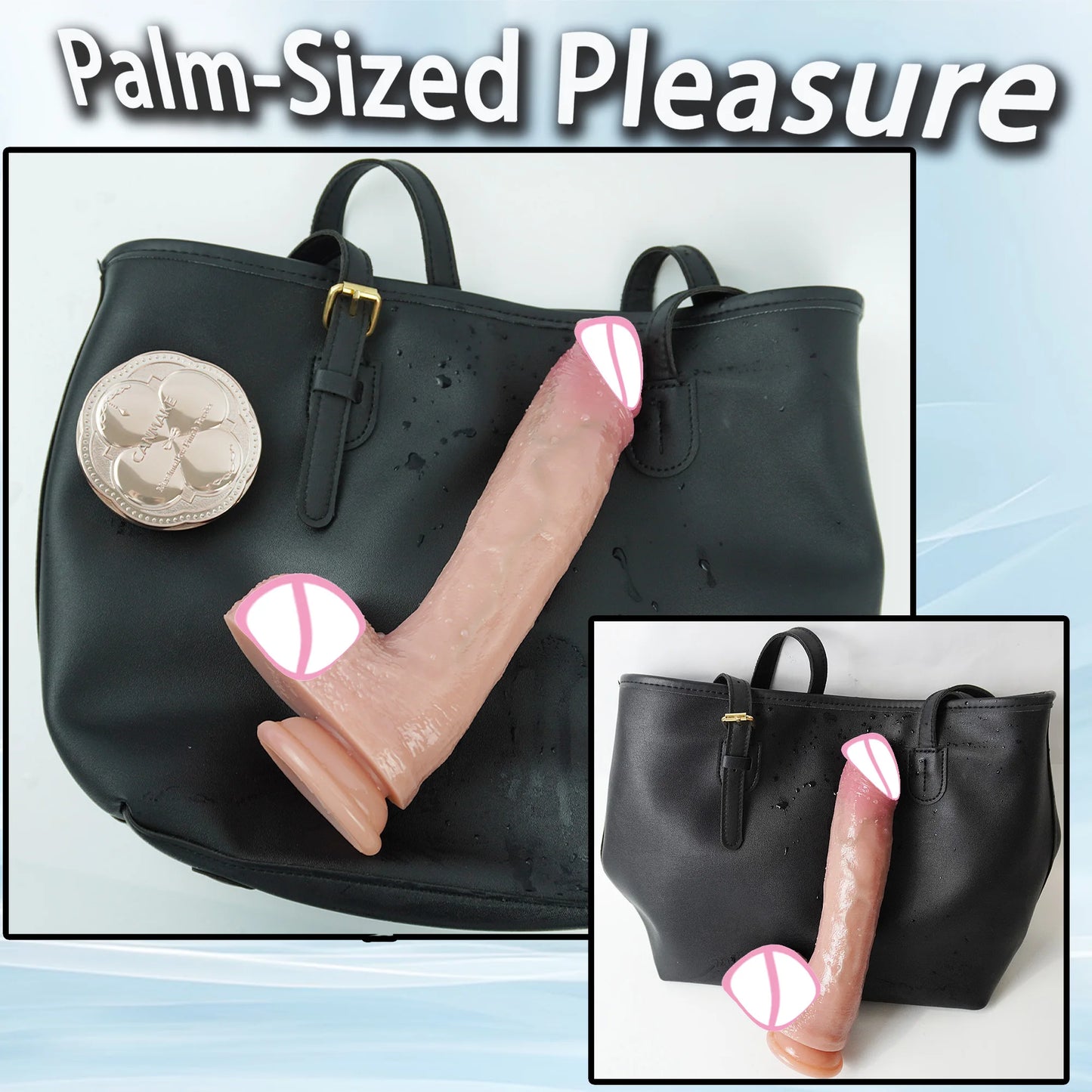 9.65 Inch Realistic Dildo for Women – Liquid Silicone, Waterproof, Suction Cup Base, Soft Skin Texture, Adult Toy, Drop Shipping