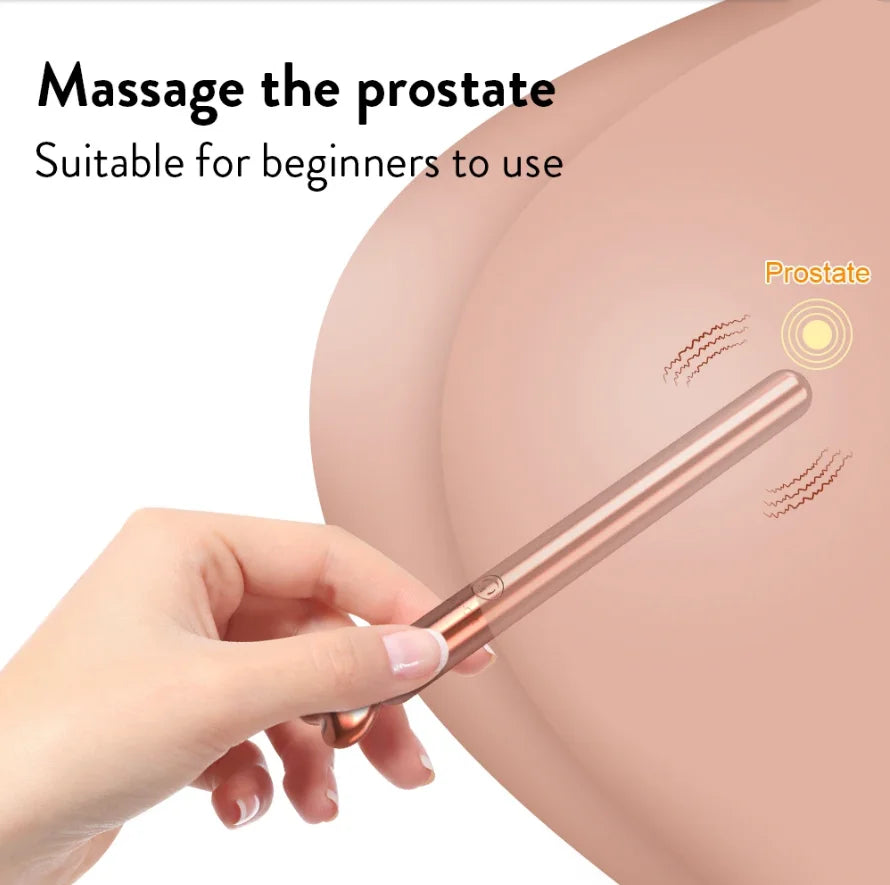 Female Prostate Massager Anal Vibrator for Men Gay Vibrating Butt Plug Beginner Adult Sex Toy Prostate Stimulation  P-spot Toys