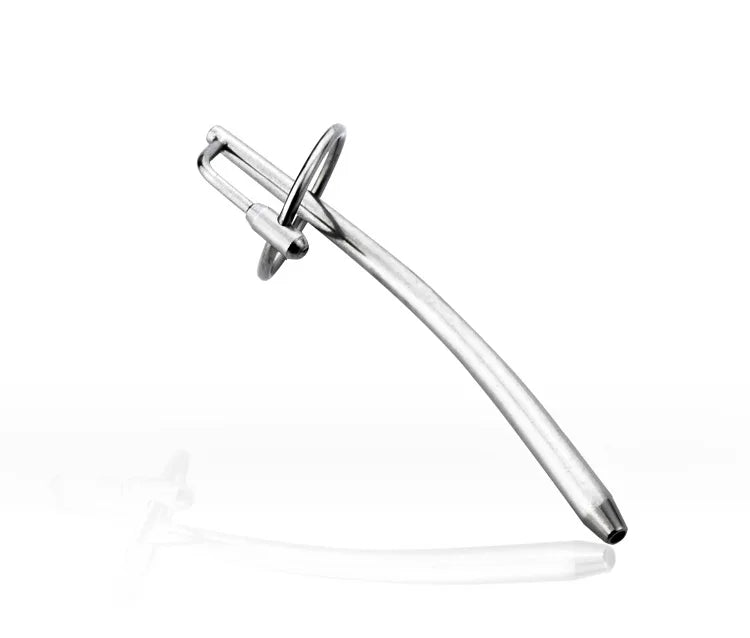 Male Stainless Steel Urethral with 2 Size Cock Ring Penis Urinary Plug Sex Toys Adult Game Stimulate Dilator for Men