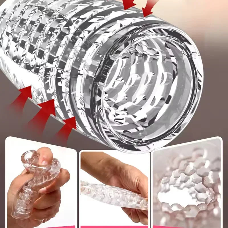 Male Masturbator Cup Sex Toy for Men Soft TPE Cock Training Sex Shop Glans Trainer Penis Sleeve Delay Exercise Adult Products