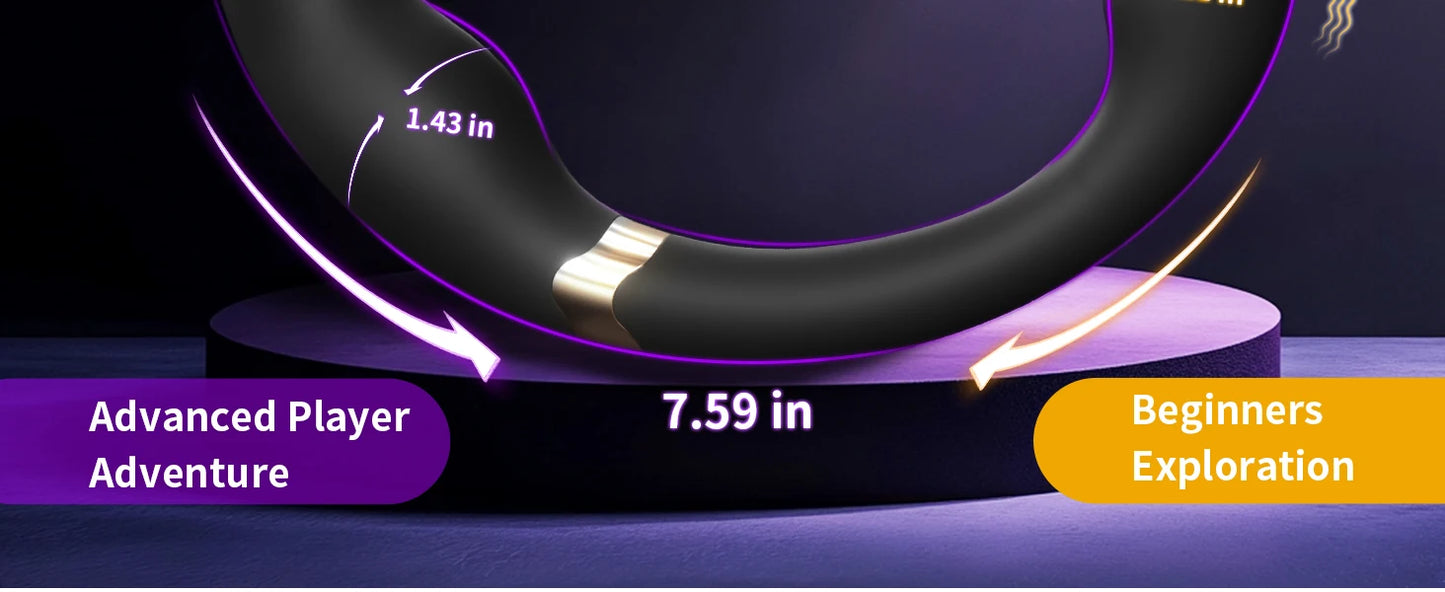 Male Anal Sex Toys Prostate Massager Vibrator for Men Gay Tapping Vibrating Curved Anal Dildo Butt Plug for Men Women Couples