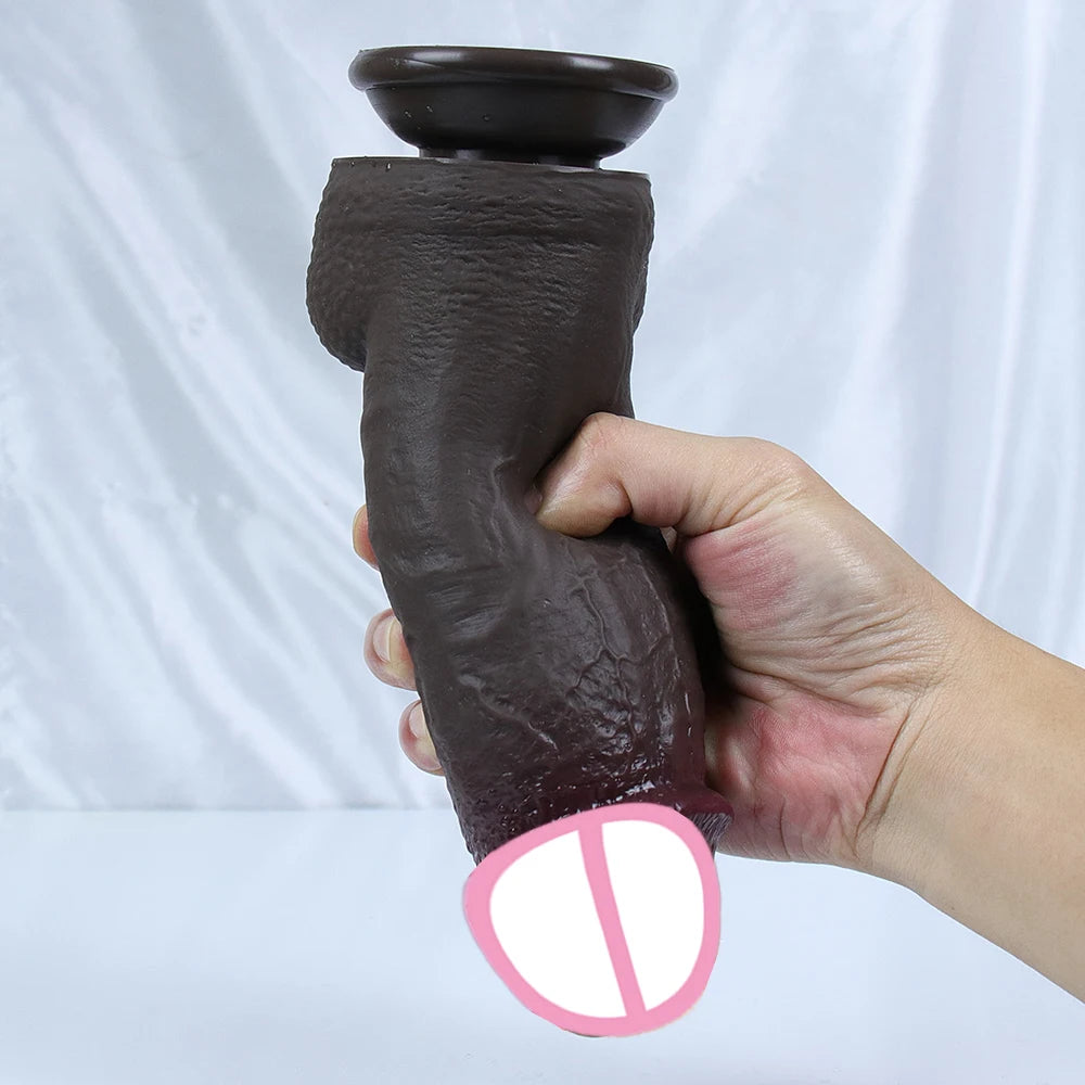 7.5cm Huge Dildo Realistic Soft Penis Thick Dick Sexy Cock Suction Cup Adults Anal Sex Toys For Women Vagina Strapon Masturbator