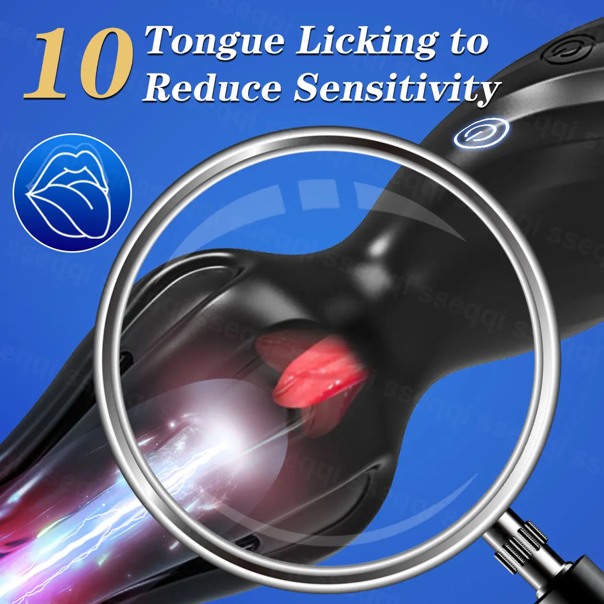 Sex Toys for Men Rechargeable Penis Massager with10 Vibrators Lick Masturbator Pleasure Lasting  Glans Vibrator Adult Product 18