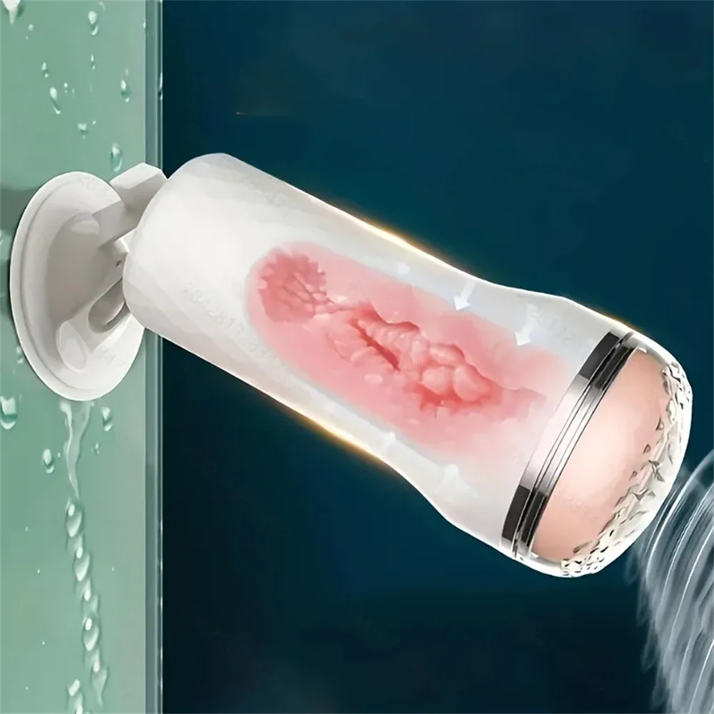 Artificial Vagina Sex Toy for Men Adult Erotic Toys Male Masturbator Cup Realistic Rubber Vagina Prostate Massage Deep Throat