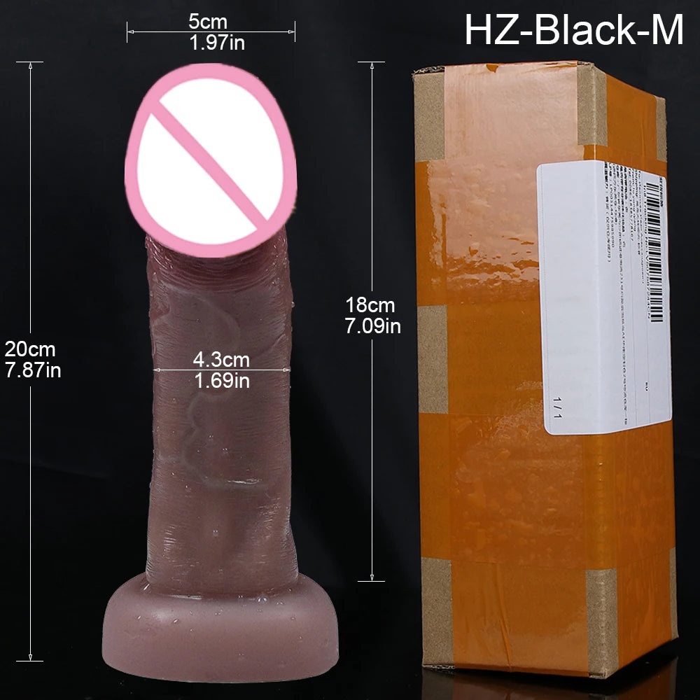 Realistic Dildos Big Glans With Suction Cup Vagina Anal Sex Toys For Woman Strapon Soft Penis Butt Plug Adults Cock Masturbator