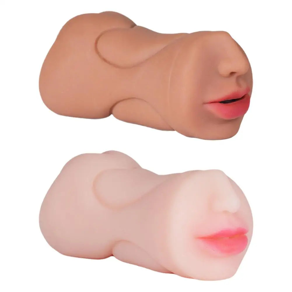 3-in-1 Realistic Male Masturbator Vaginal/Oral/Anal Silicone Toy with Suction Vibration, Hands-Free Sex Cup for Men