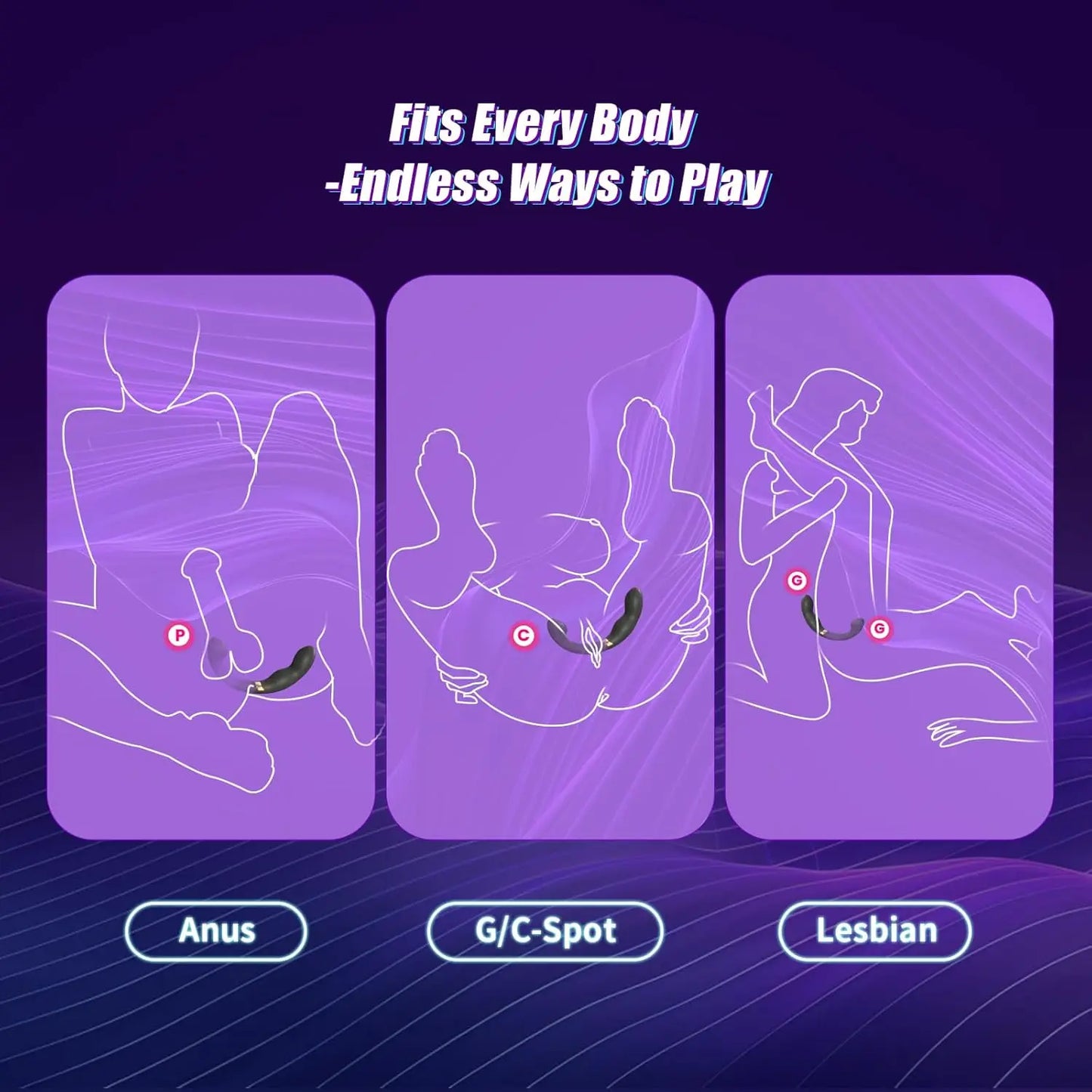 Male Anal Sex Toys Prostate Massager Vibrator for Men Gay Tapping Vibrating Curved Anal Dildo Butt Plug for Men Women Couples