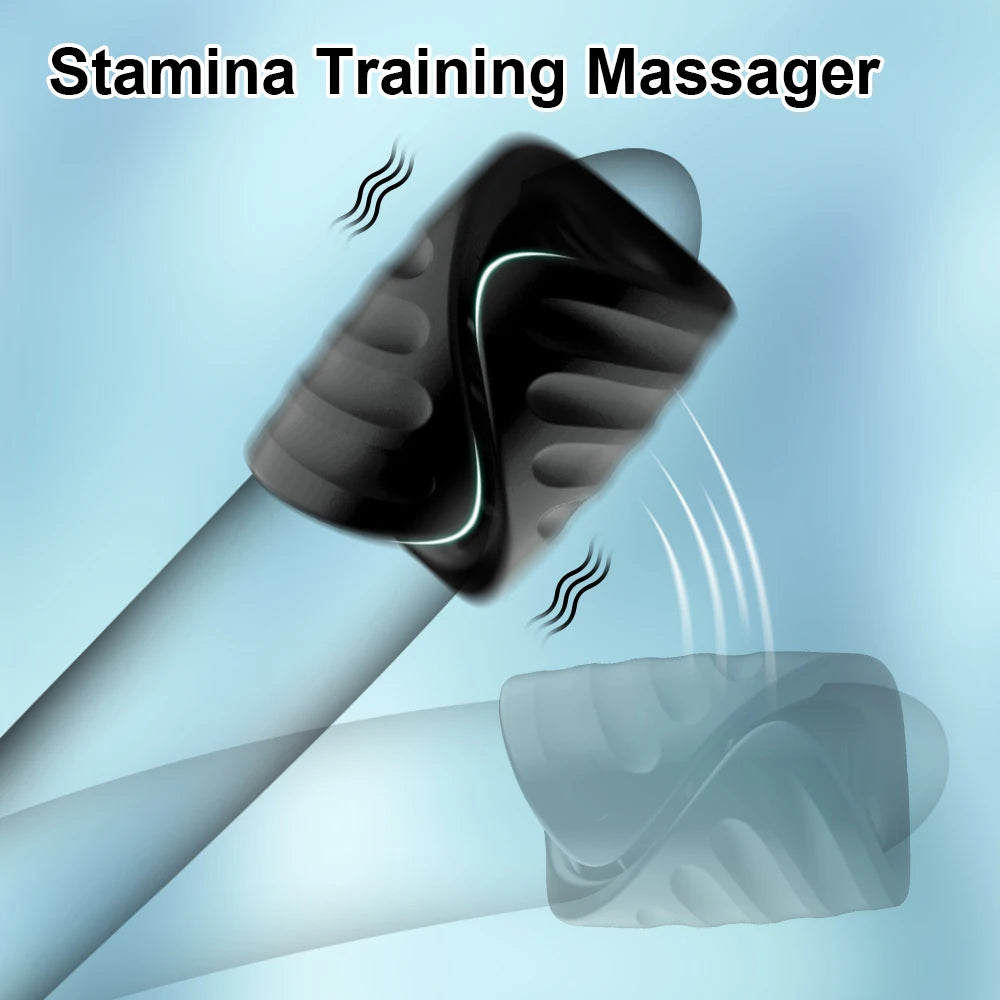 Sex Toys for Men Male Masturbator APP Penis Training Vibrator Vibrating Sex Toy Strokers Glans Trainer Stimulator Sex Machine 18