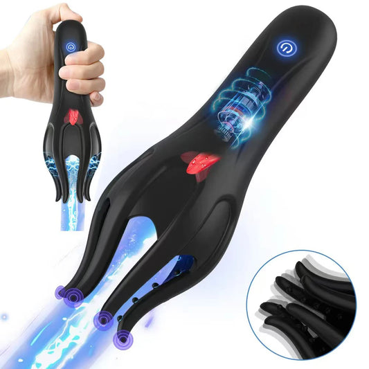 Male Masturbator Male Penis Vibrator for Mens with Tongue Licking Masterbater Adult Sex Toy for Couples Him Gay Women Pleasure