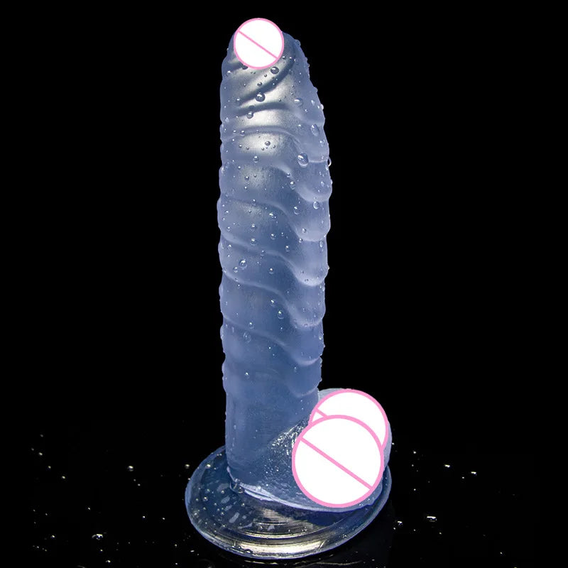 GOFLYING  Animal Dildos for Women Wholesale 7.7 Inch Anal Masturbation Realistic Dinosaur Scale Crystal Animal Dildo Sex Toy