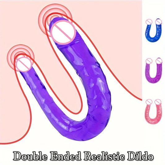 Double - Ended Realistic Dildo, Flexible Silicone Dual - Stimulation Toy for Couples & Solo Intimate Play Sex Toys