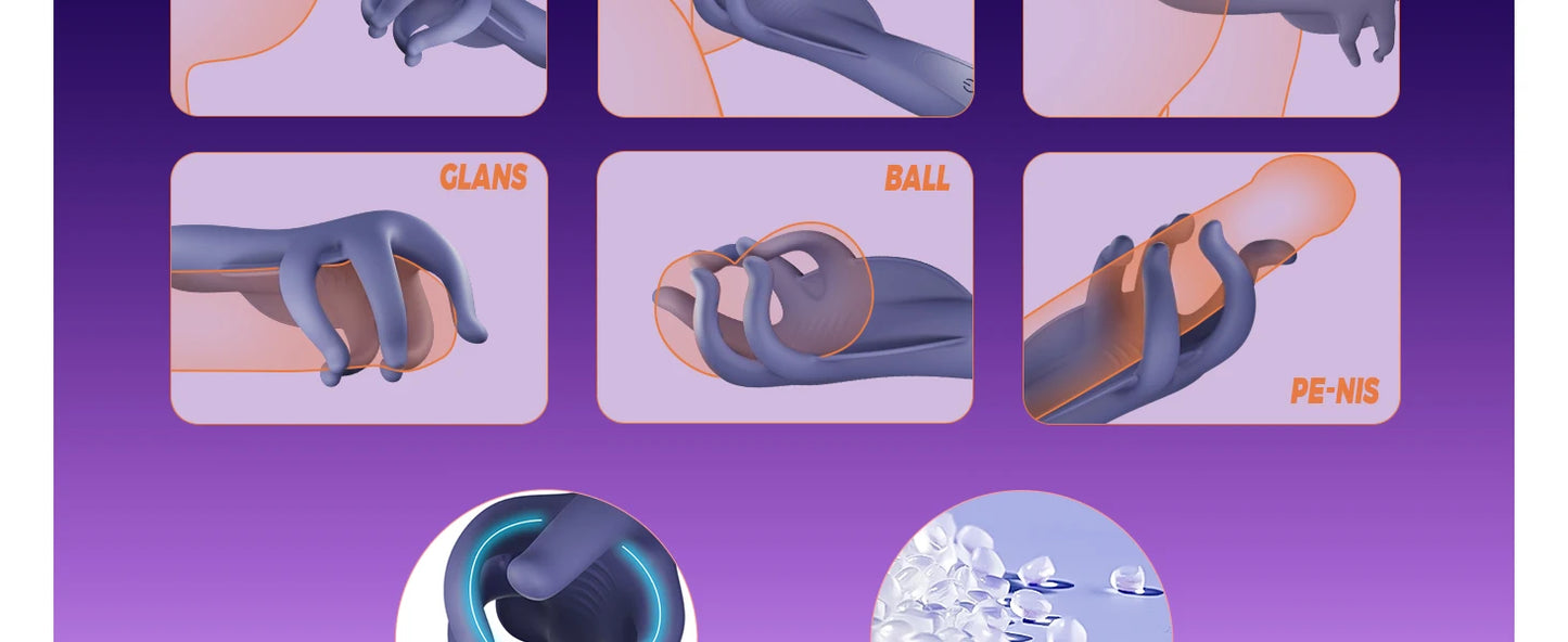 Male Masturbator Vibrator Penis Massager Glans Exerciser Lasting Delay Endurance Vibrating Trainer Automatic Oral Sex Toy Men