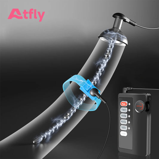 Male Masturbator Electro Shock Horse Eye Stick Penis Plug Bead Stimulator Adult Urethral Dilation Extender Plug Sex Toys For Men