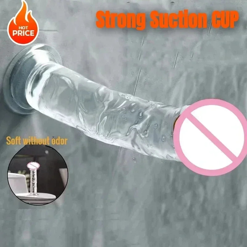 Dildos Sex Toys Dick Cheap Soft Female Vagina Clitoris Anal Masturbators Penis with Suction Cup 5 Colors Consolador Dildo Gode