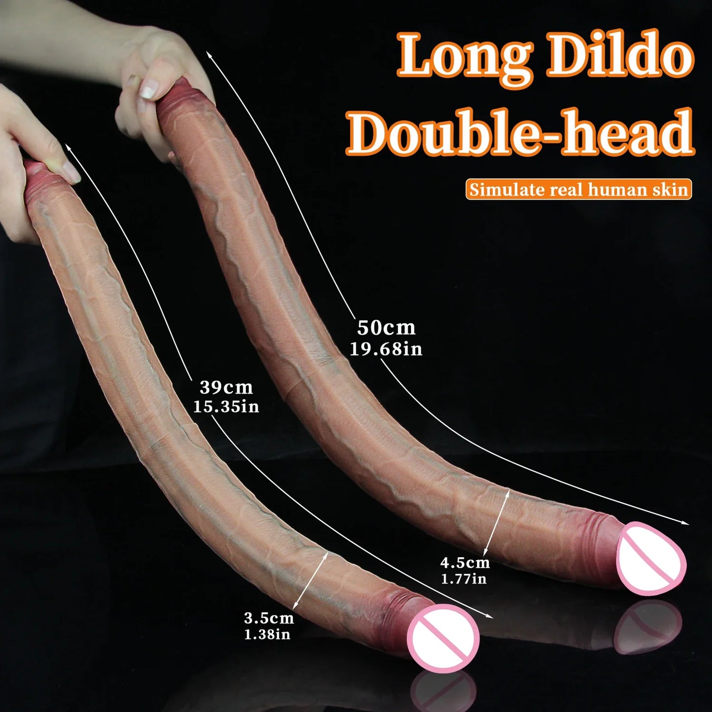 Realistic Long Dildos Double Head Dildo Anal Vaginal Stimulator Masturbator Sex Toy for Lesbian Couples Gay Men Adult Products