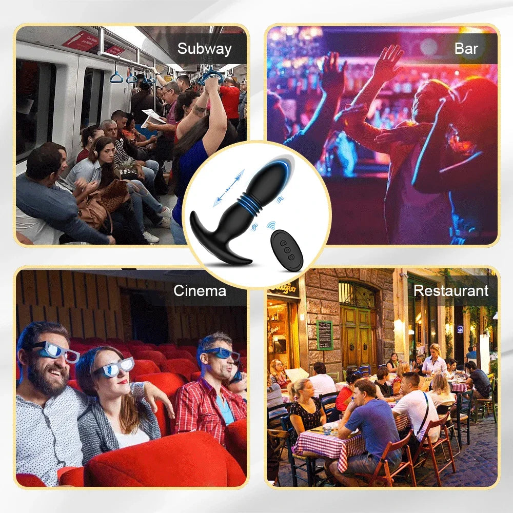 Sex Tooys for Men Vibrator Thrusting Speed Butt Stimulator Plug for Male Women Advanced Player Adult Prostate Massager Sex Toy