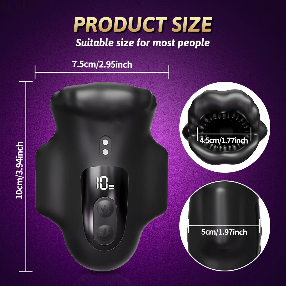 Male Sex Toy Masturbator Vibrator for Men Penis Training Delay Ejaculation Glans Training Penis Endurance Adult Products