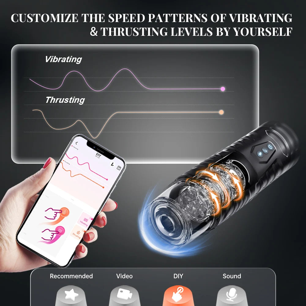 APP Automatic Male Masturbator Sex Toys for Men 7 Thrusting Modes Adult Toy Male Sex Toys Hands Free Pocket Pussy Sex Machine