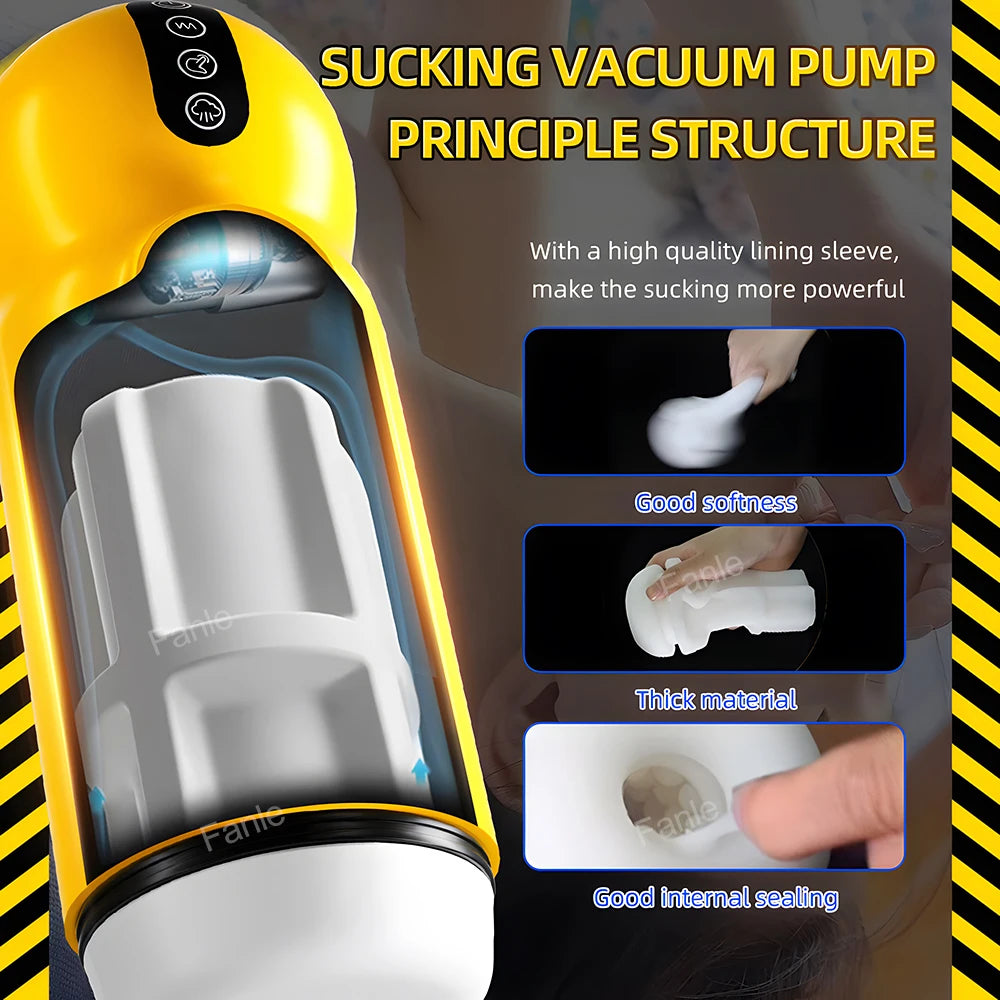 Sex Toy Automatic Sucking Male Masturbator Cup Vibration Blowjob Machine Heating Masturbation Adult for Men Masturbate Supplies