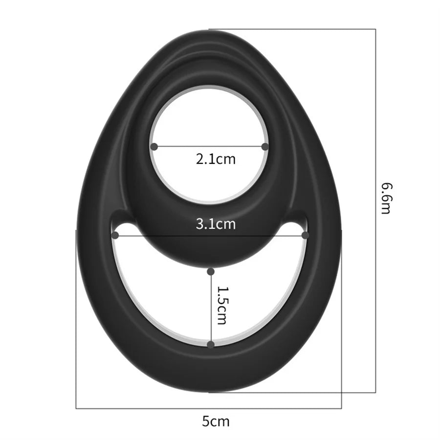 Sex Toys Double Ring Penis Cock Ring For Men Delay Ejaculation Erection Couple Sex Toy Adult Product Man Dick Enlarger Rings