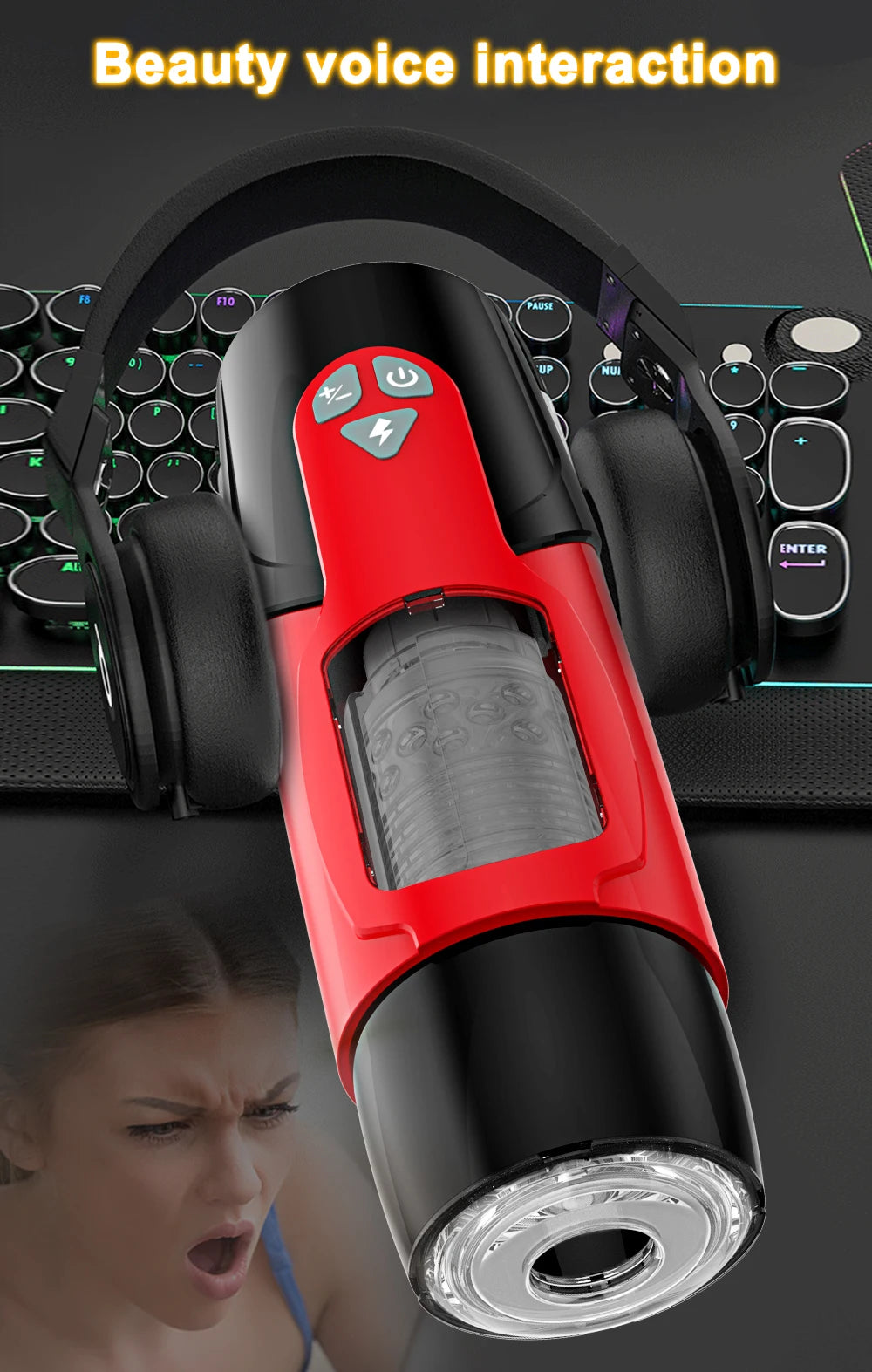 Sex Toys for Men Male Masturbator Automatic Telescopic Masturbators Cup Thrusting for Penis Stimulation Pussy Male Stroker Adult